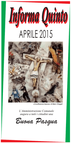 Informaquinto Aprile 2015 - Comune di Quinto Vicentino