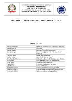 argomenti tesine esame di stato classi quinte