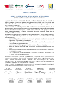 Comunicato unitario 18 aprile 2015 - Federazione Gilda
