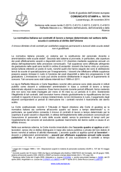 Politica giudiziaria-Comunicato Mascolo