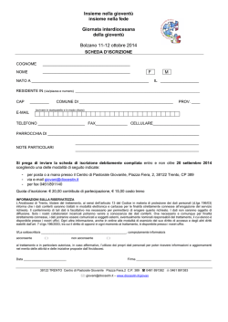 scheda iscrizione giornata interdiocesana BZ 2014