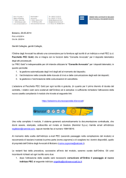 Gentili Colleghe, gentili Colleghi,
