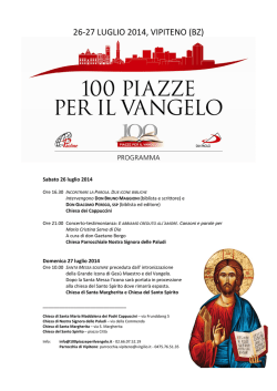26-27 LUGLIO 2014, VIPITENO (BZ)