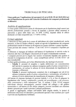 protocollo liquidazione compensi dm 55/14