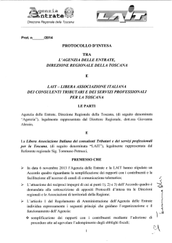 Accordo Lait - DRE Toscana