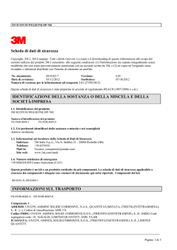 Scheda di dati di sicurezza IDENTIFICAZIONE DELLA