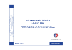 Valutazione della didattica a.a. 2013-2014