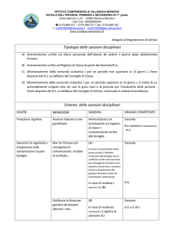 schema sanzioni disciplinari - istituto comprensivo villanova mondovi
