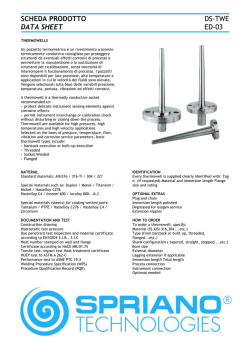 SCHEDA PRODOTTO DATA SHEET DS-TWE ED-03