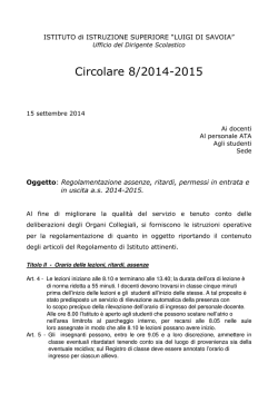 Circolare 8/2014-2015