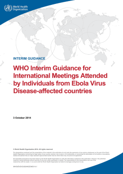 WHO Interim Guidance for International Meetings Attended by