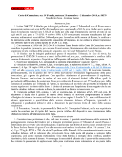 Corte di Cassazione, sez. IV Pen., sentenza 2