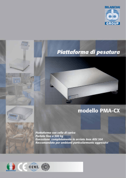 Piattaforma di pesatura modello PMA-CX