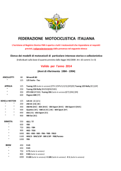 Elenco moto interesse storico 2014