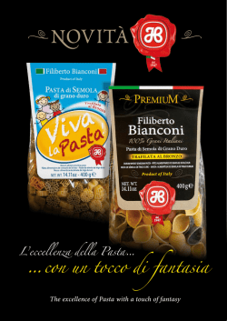 Catalogo Novit&agrave; FB - Filiberto Bianconi