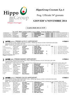 scarica il programma completo della giornata di corse