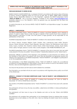 JD_General Rules and Conditions Tales of Hearts R Launch
