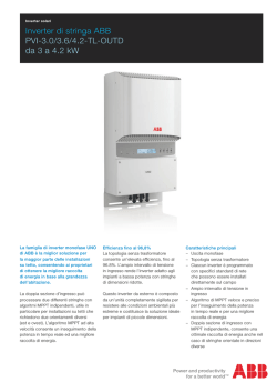 Inverter di stringa ABB PVI-3.0/3.6/4.2-TL