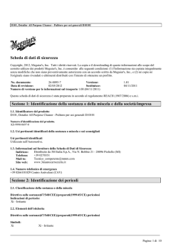Scheda di dati di sicurezza Sezione 1: Identificazione della
