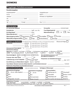Fragebogen Sch&uuml;ttstrommesser Questionnaire de s&eacute;lection