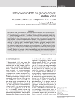 Osteoporosi e glucocorticoidi