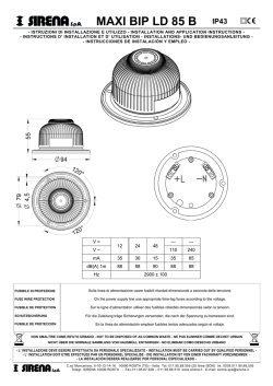 MAXI BIP LD 85 - Sirena s.p.a.