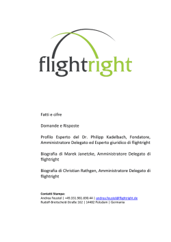 Fatti e cifre Domande e Risposte Profilo Esperto del Dr