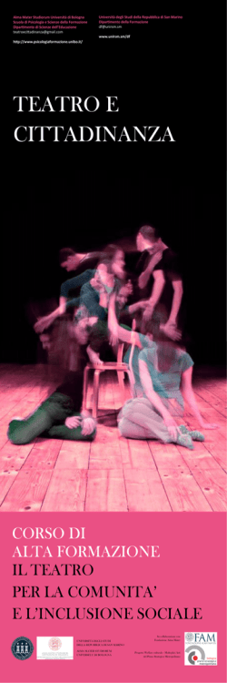 pieghevole_teatro_cittadinanza_2014 - Universit&agrave; degli Studi di San