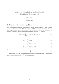 Lezione n. 4 del 12/3/2014 - Sezione STRUTTURE del DICA