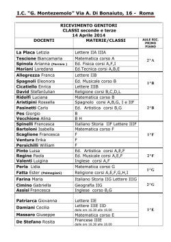 RICEVIMENTO seconde terze aprile