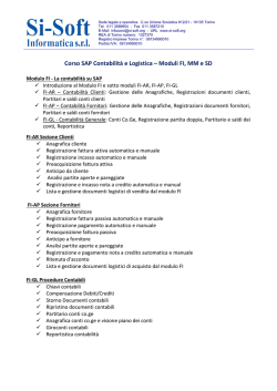 Moduli FI, MM e SD - Si
