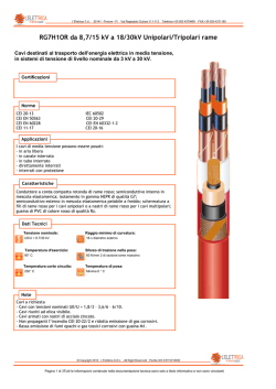 RG7H1OR da 8,7/15 kV a 18/30kV Unipolari/Tripolari rame