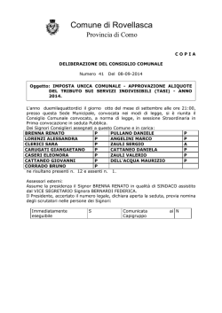 delibera aliquote TASI 2014