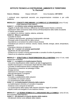 Classe I A - Istituti Paritari Cavour Pacinotti