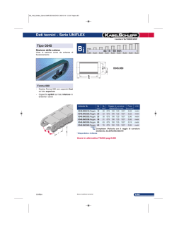 Dati tecnici - Serie UNIFLEX