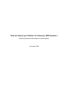 Note di rilascio per Debian 7.0 (wheezy), IBM System z
