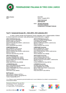 La convocazione ufficiale