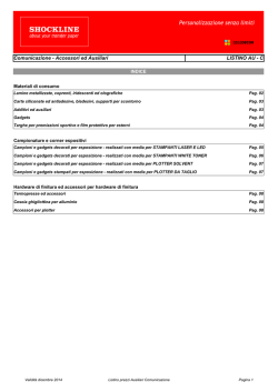 Comunicazione - Accessori ed Ausiliari LISTINO AU - C