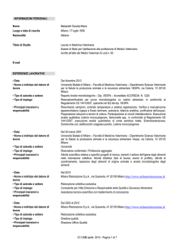 Curriculum vitae Dott.sa Maria Antonietta Bonanno Fisioterapista