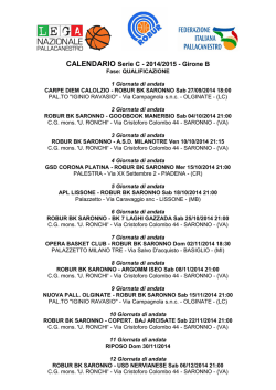 Percorso sabato 28 Marzo