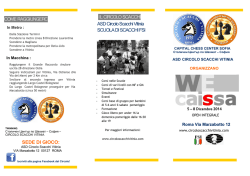 COME RAGGIUNGERC SEDE DI GIOCO: SC IL CIRCOLO