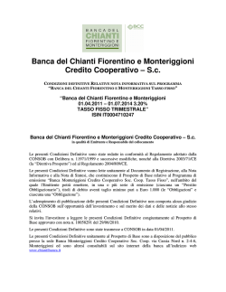 Banca del Chianti Fiorentino e Monteriggioni Credito Cooperativo – Sc
