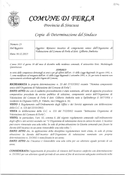 COMUNE DI TERGA - Gazzetta Amministrativa