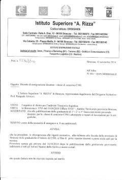 Decreto di assegnazione docenze - Classe di