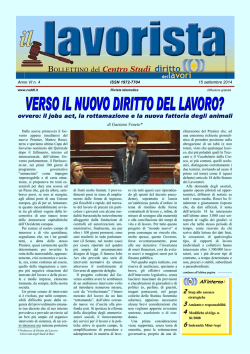 il lavorista VI n. 4 - CSDDL.it - Centro Studi Diritto Dei Lavori