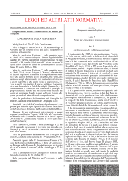 DECRETO LEGISLATIVO 21 novembre 2014 , n. 175