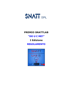 Regolamento concorso snattlab 8.8.2014