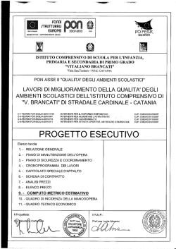 Computo metrico estimativo - Istituto Comprensivo Vitaliano Brancati