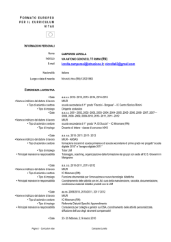 CV on line_2014 - Istituto Comprensivo Centro Storico