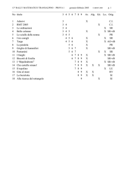 Prova I 13&deg; web - Rally Matematico Transalpino